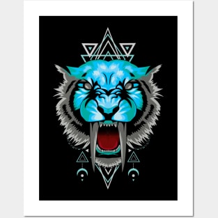 tiger face Posters and Art